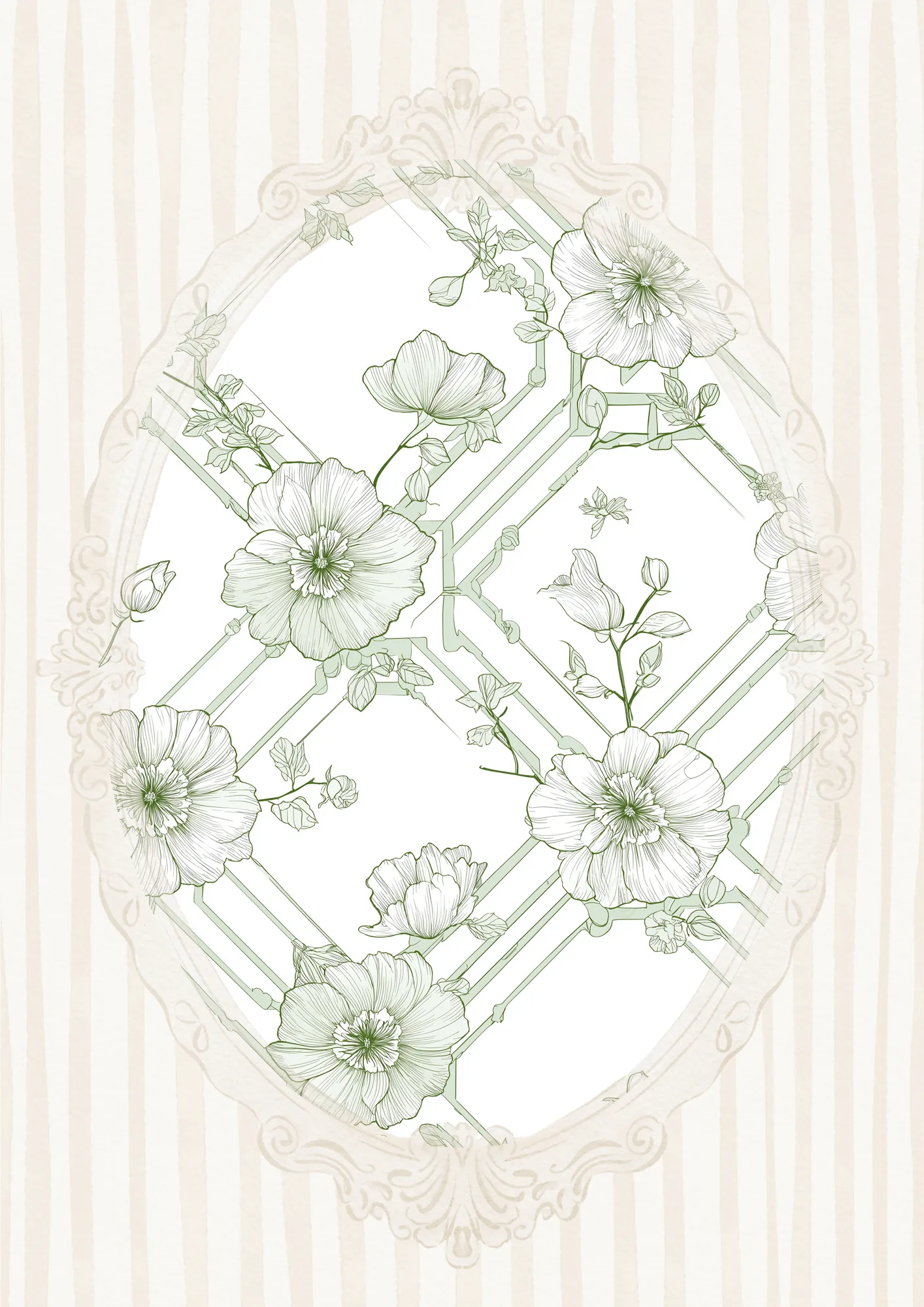 Hand-embroidered French table linen, signed limited-edition heirloom piece by Appolonia Linen.